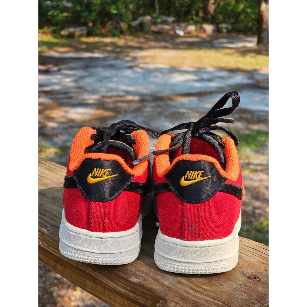 Nike Air Force 1 Low Lunar New Year Tiger Red Canvas DQ5071-601 Kids 1Y - Picture 3 of 8